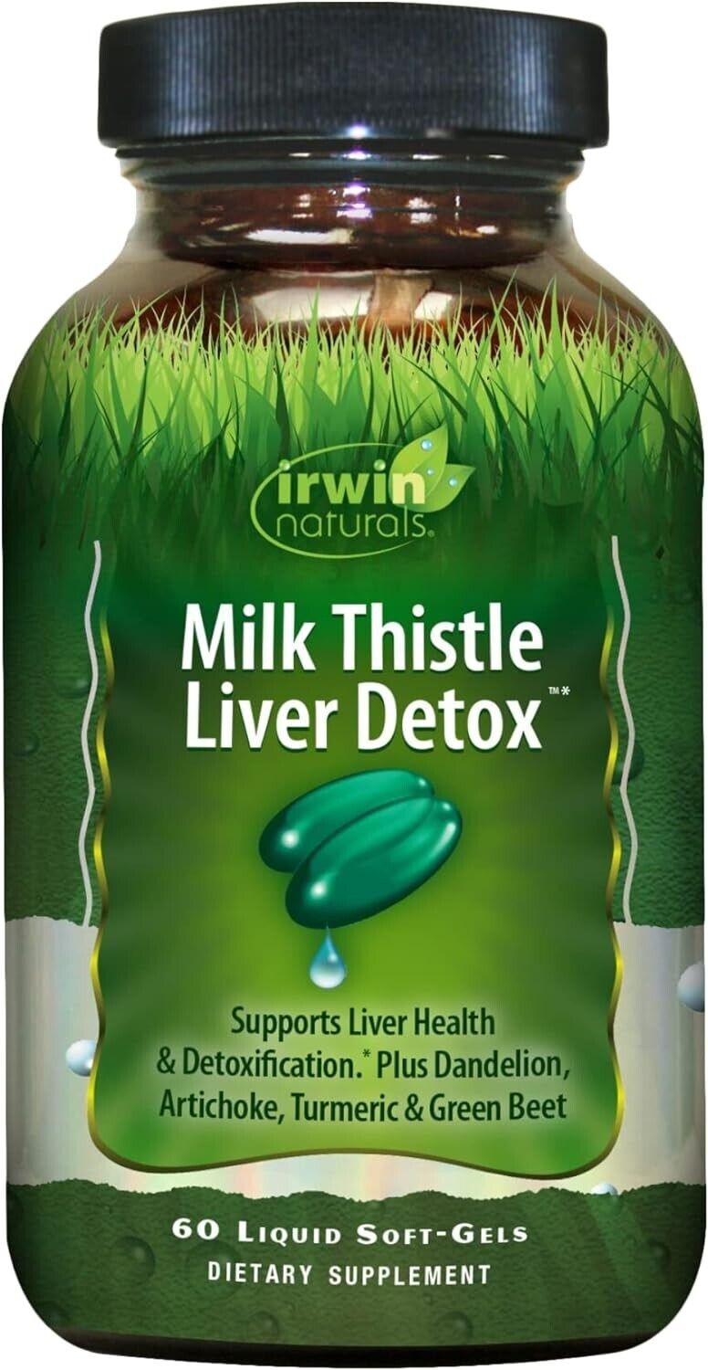 Irwin Naturals Milk Thistle Liver Detox Liver Health 60 Liquid Softgels 10/1226