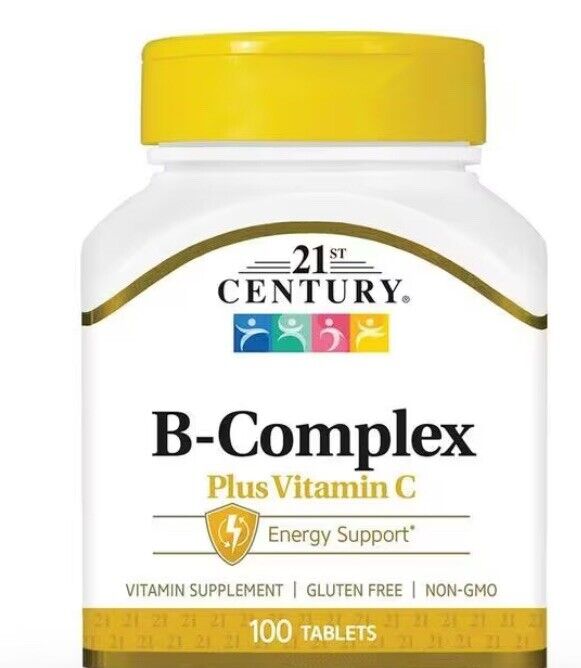 21st Century B Complex plus Vitamin C 100ct Caplets  2 Pack