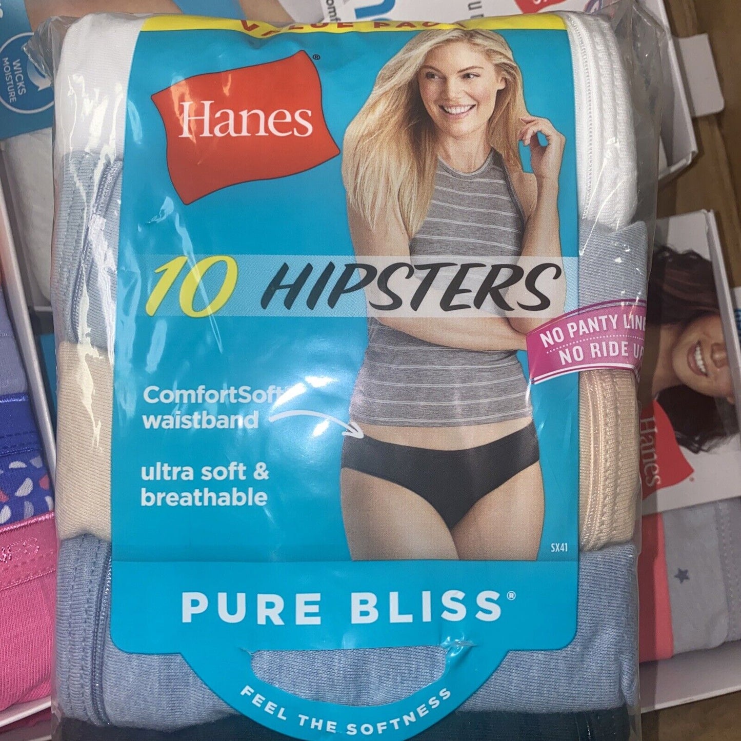 12 Pure Bliss Women's Hipsters with ComfortSoft Waistband