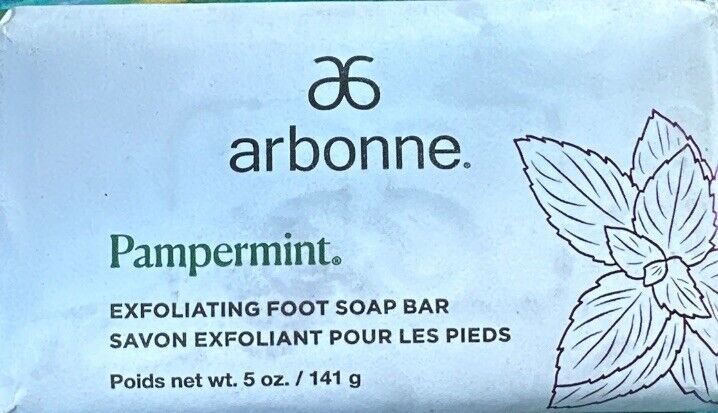 Arbonne Pampermint Peppermint Exfoliating Foot Soap Bar 5 Oz Each
