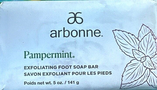 Arbonne Pampermint Peppermint Exfoliating Foot Soap Bar 5 Oz Each