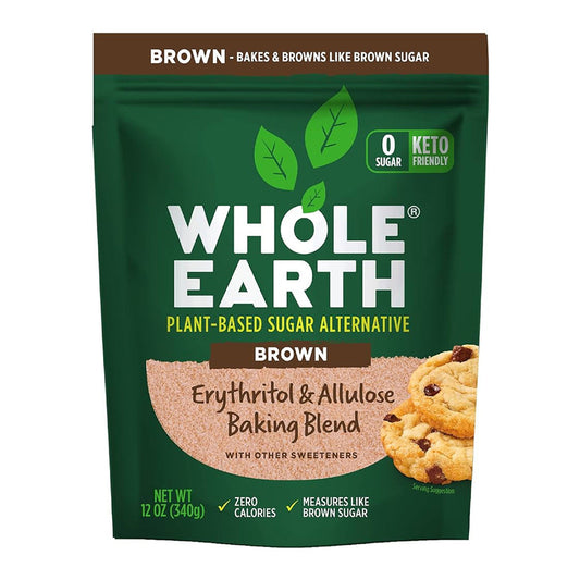 Whole Earth Erythritol and Allulose Baking Blend Sugar Alternative, Brown, 1 Ea