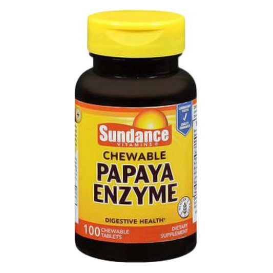 Sundance Vitamins amins Papaya Enzyme Digestive Health Chewable Tablets, 100 Ea