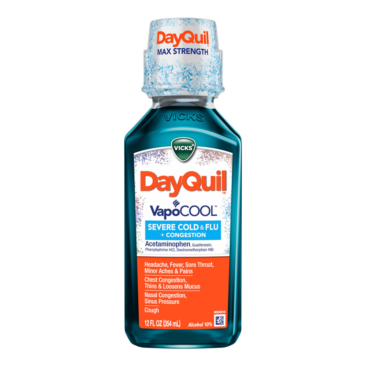 Vicks Dayquil Severe with VapoCool Daytime Cough, Cold and Flu Relief Liquid, 12 Oz