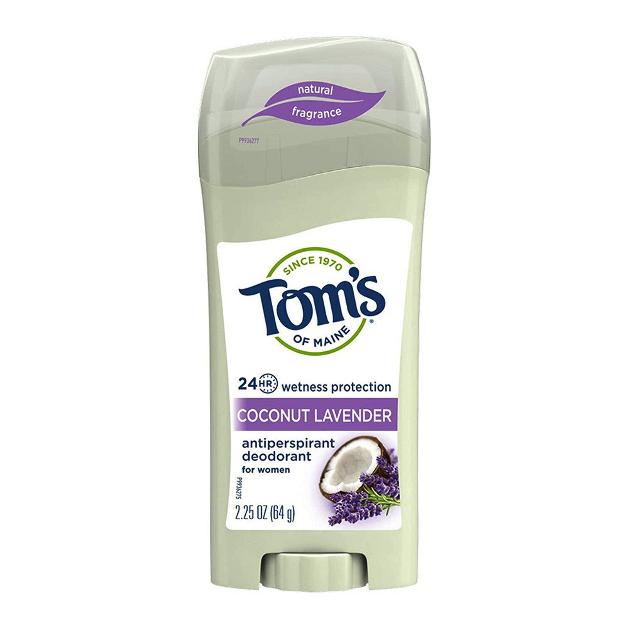 Womens Natural Stick Antiperspirant Deodorant Coconut Lavender By Toms Of Maine, 2.25 Oz