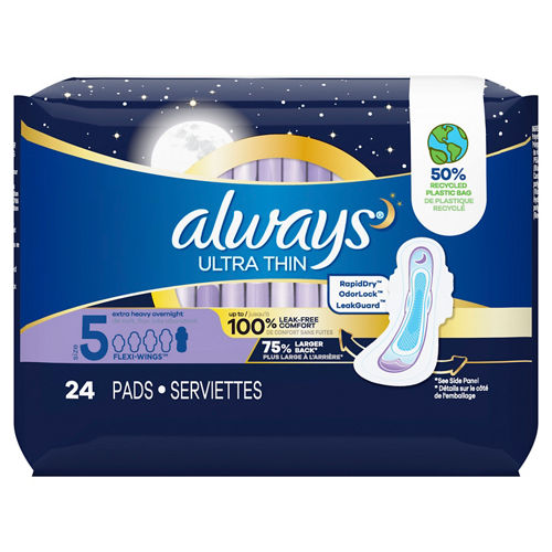 Always Xtra Protection Dailies Extra Long Liners 68 ct.