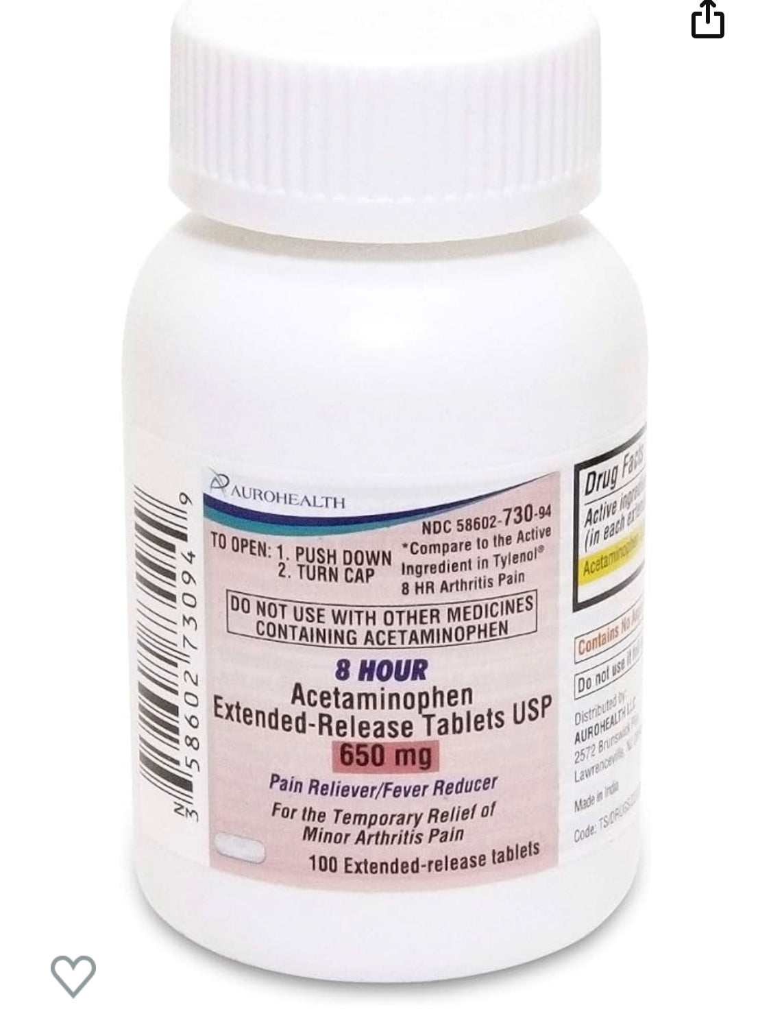 ACETAMINOPHEN ARTHRITIS 650MG