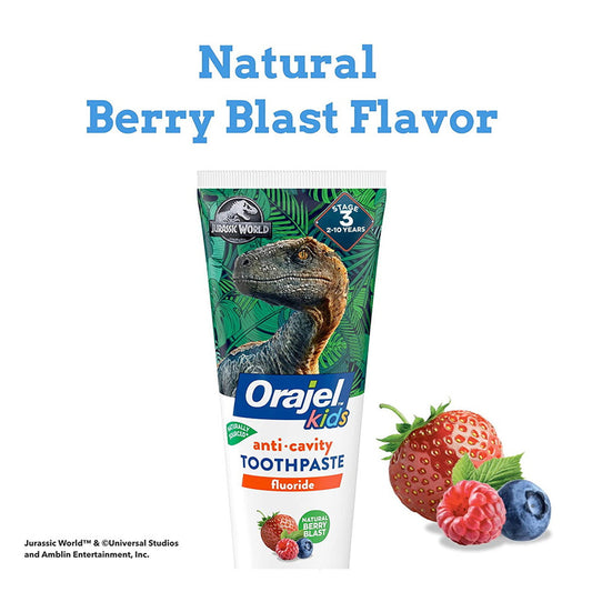 Orajel Jurassic World AnticaVitamins y Fluoride Toothpaste, 4.2 Oz
