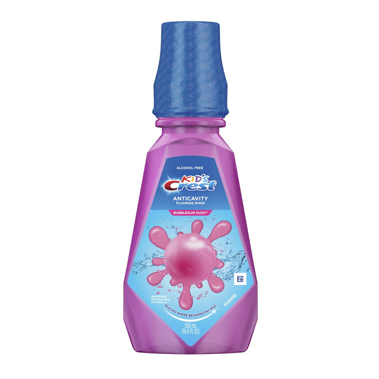 Crest Kids AnticaVitamins y Fluoride Rinse, Bubblegum Rush, 16.9 Oz