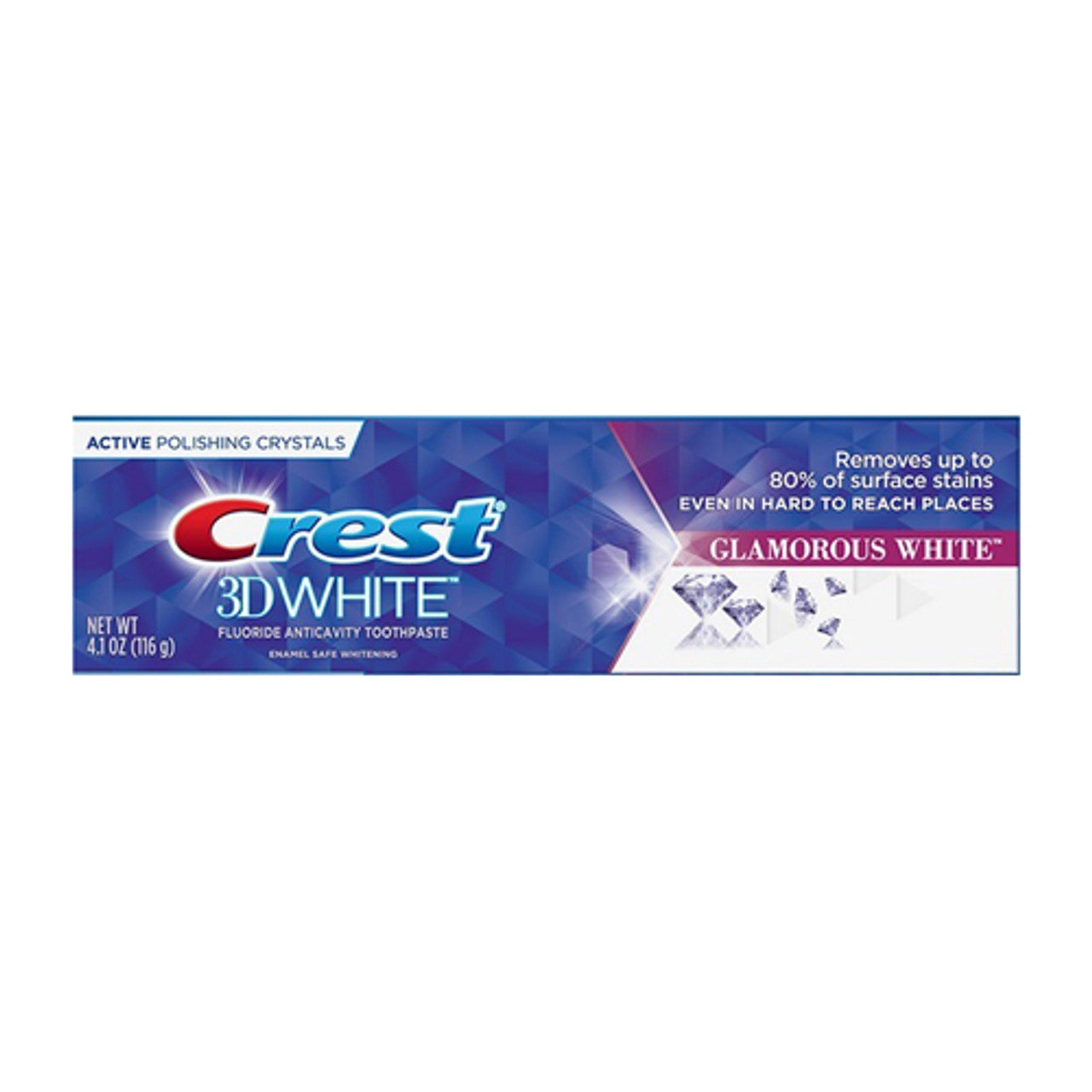 Crest 3D White Fluoride AnticaVitamins y Toothpaste, Glamorous White, 4.10 Oz