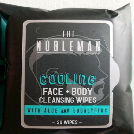 The Nobleman Face and Body Cleansing Wipes, Cooling, 30 Ea