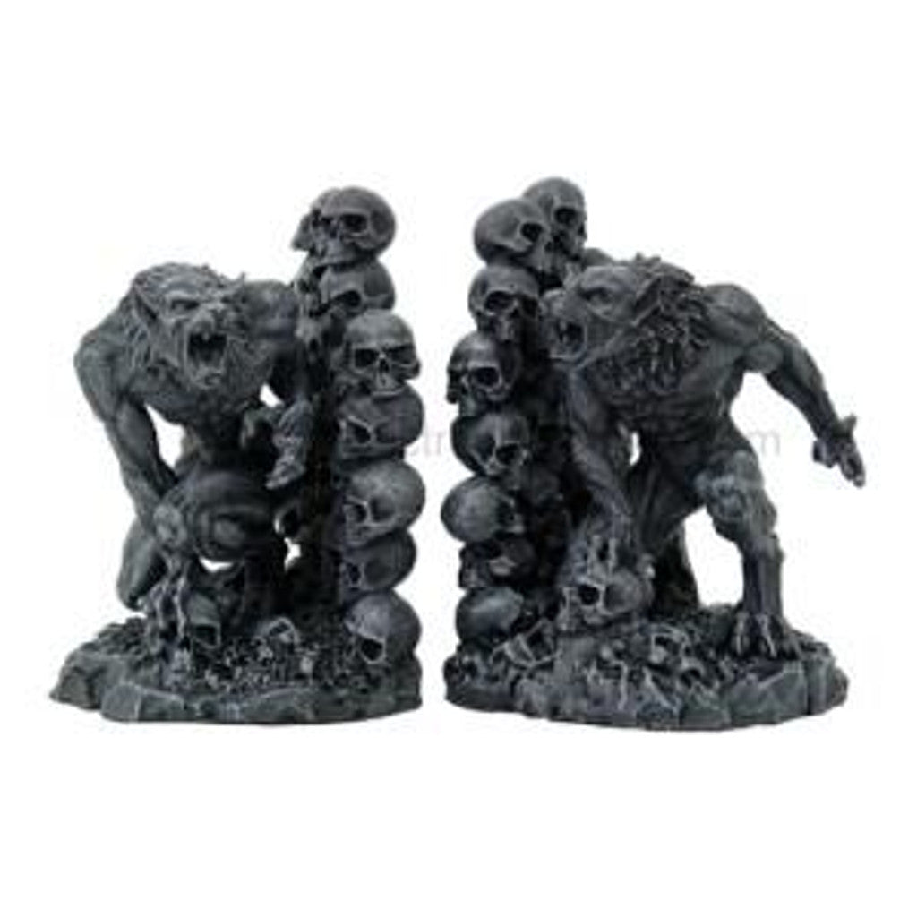 Werewolves and Skulls Resin Bookends