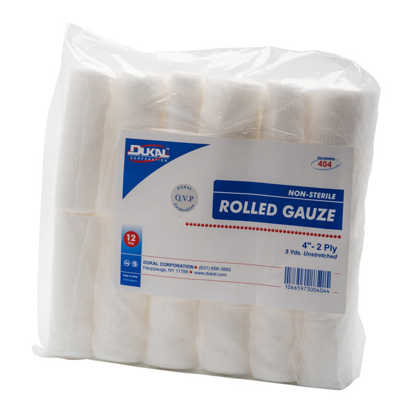 GAUZE ROLLED 4" 2-PLY NS 12