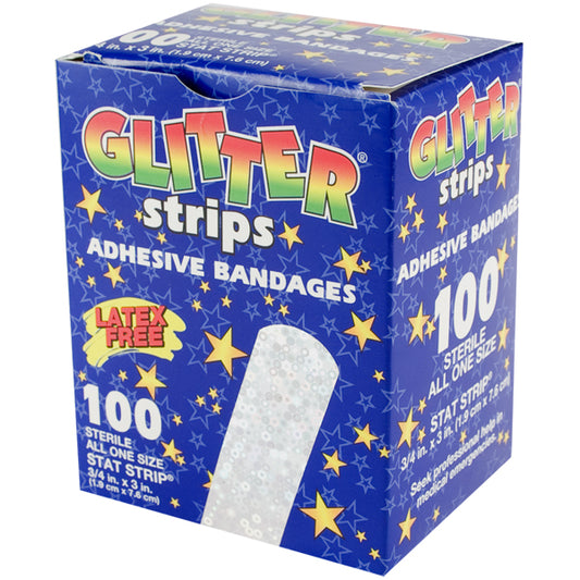 BANDAGE GLITTER STRIPS 3/4X3 100