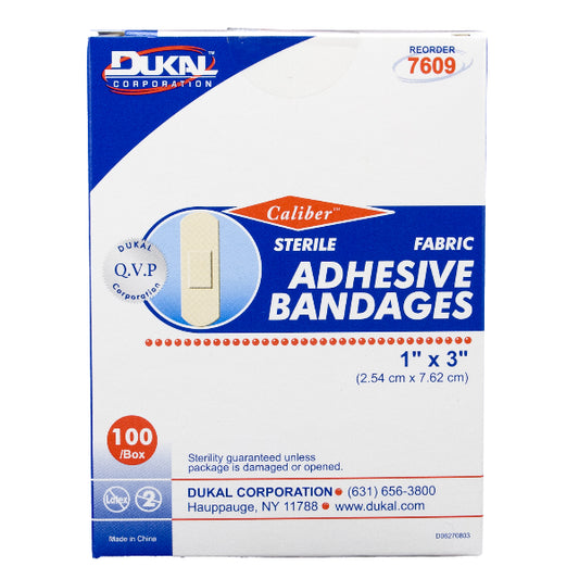 BANDAGE 1"X3 FABRIC STRIP LF 100