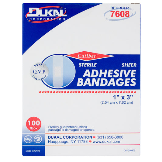 BANDAGE 1X3" SHEER STRIP LF 100