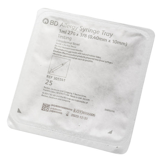 ALLERGY TRAY 1CC 27G X 3/8 25