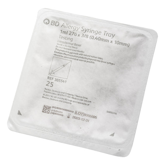 ALLERGY TRAY 1CC 27G X 3/8 25