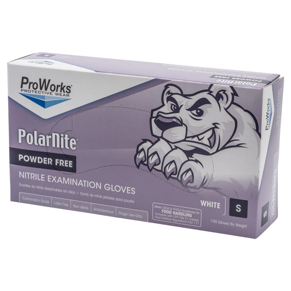 GLOVE EXAM NITRILE WHITE SMALL 100