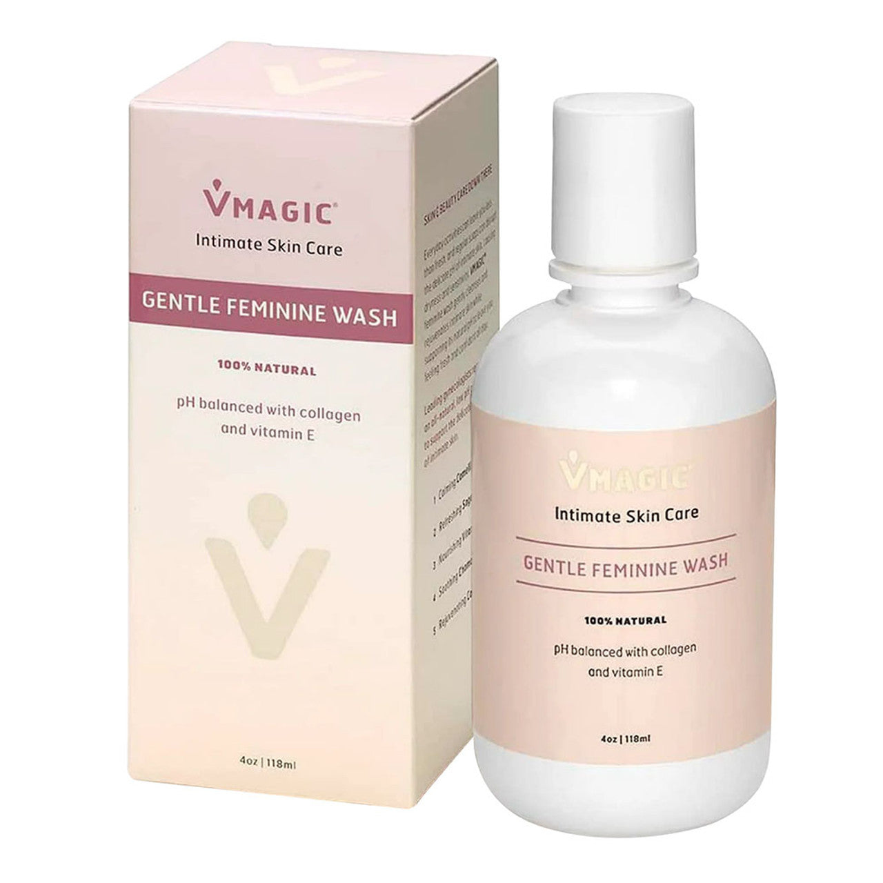 VMagic Natural Intimate Skin Care Gentle Feminine Wash, 4 Oz