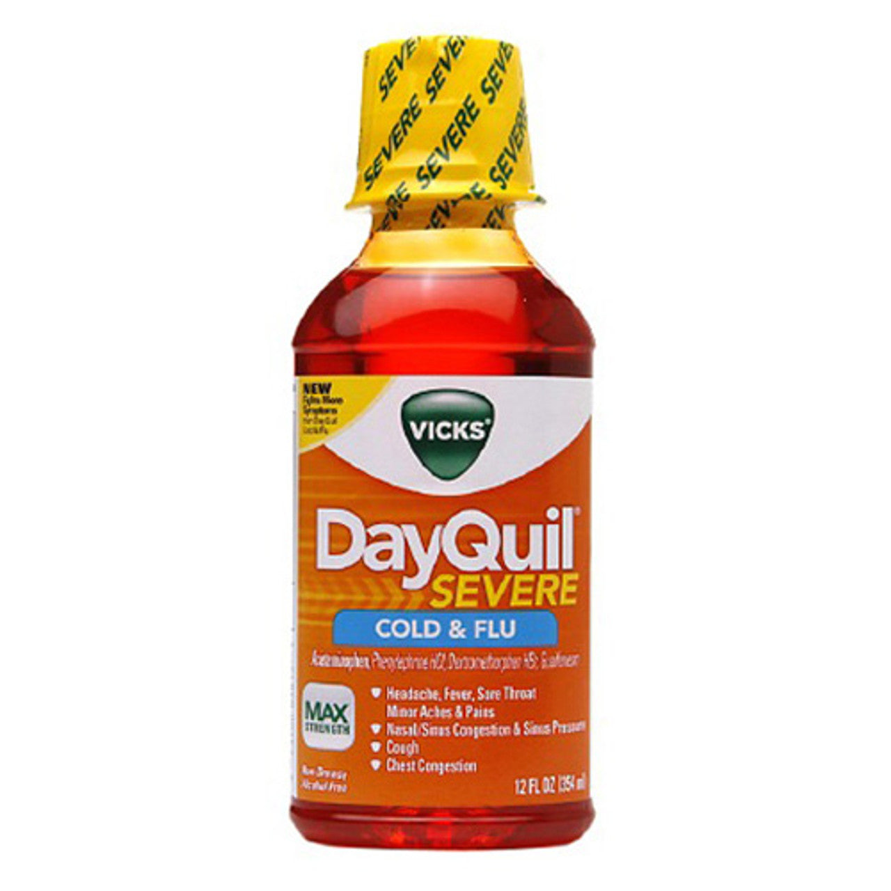 Vicks Dayquil Severe Cold And Flu Relief Liquid - 12 Oz