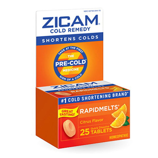 Zicam Cold Remedy Rapid Melts With Echinacea Tablets, Lemon Lime, 25 Ea