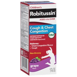 Childrens Robitussin Cough & Chest Congestion DM (4 fl. oz, Grape Flavor)