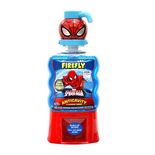 Firefly Anti-CaVitamins y Fluoride Rinse Spiderman, 16 Oz