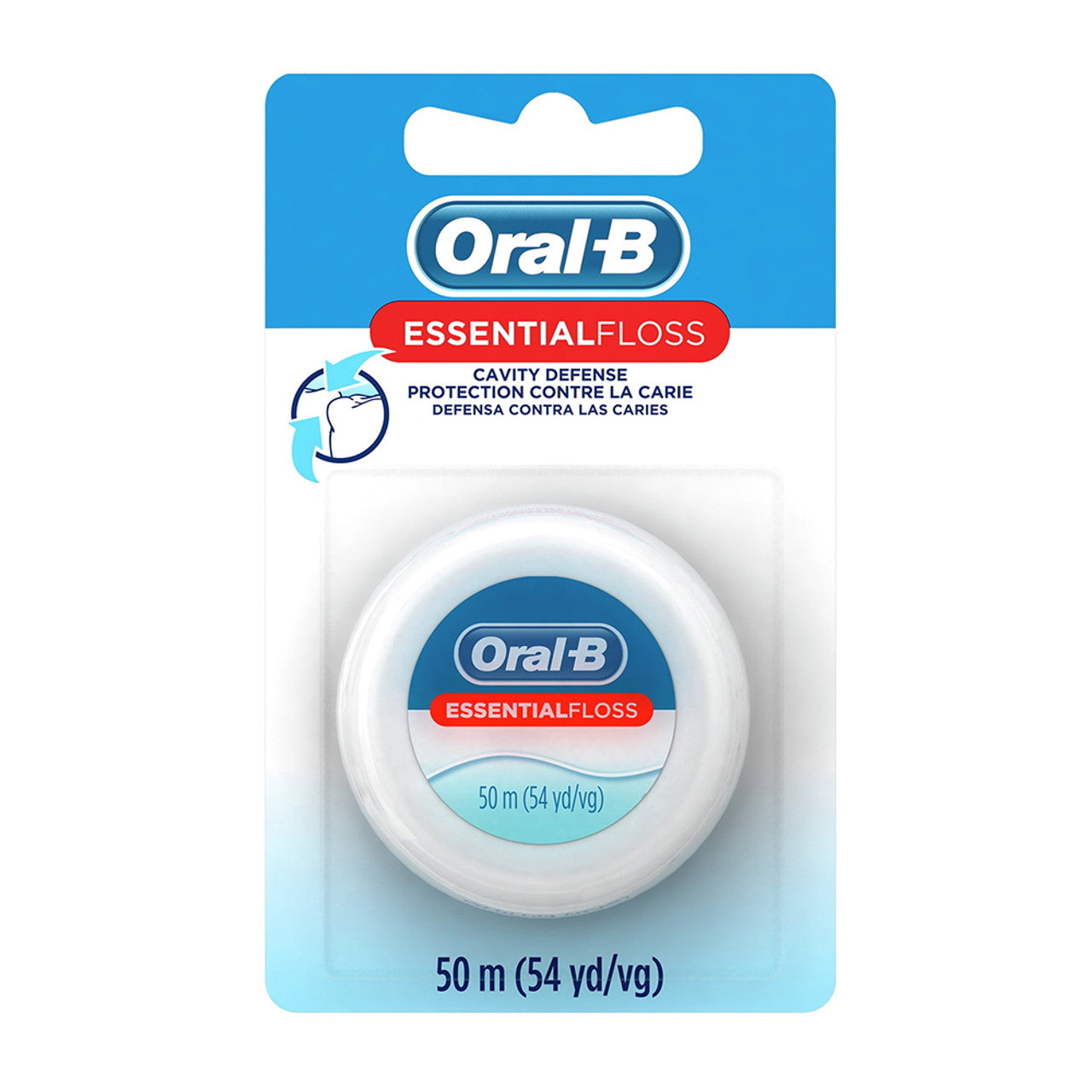 Oral-B EssentialFloss Mint Dental Floss CaVitamins y Defense Waxed, 50m