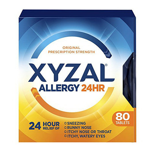 Xyzal 24 Hour Allergy Relief Original Prescription Strength Tablets, 80 Ea