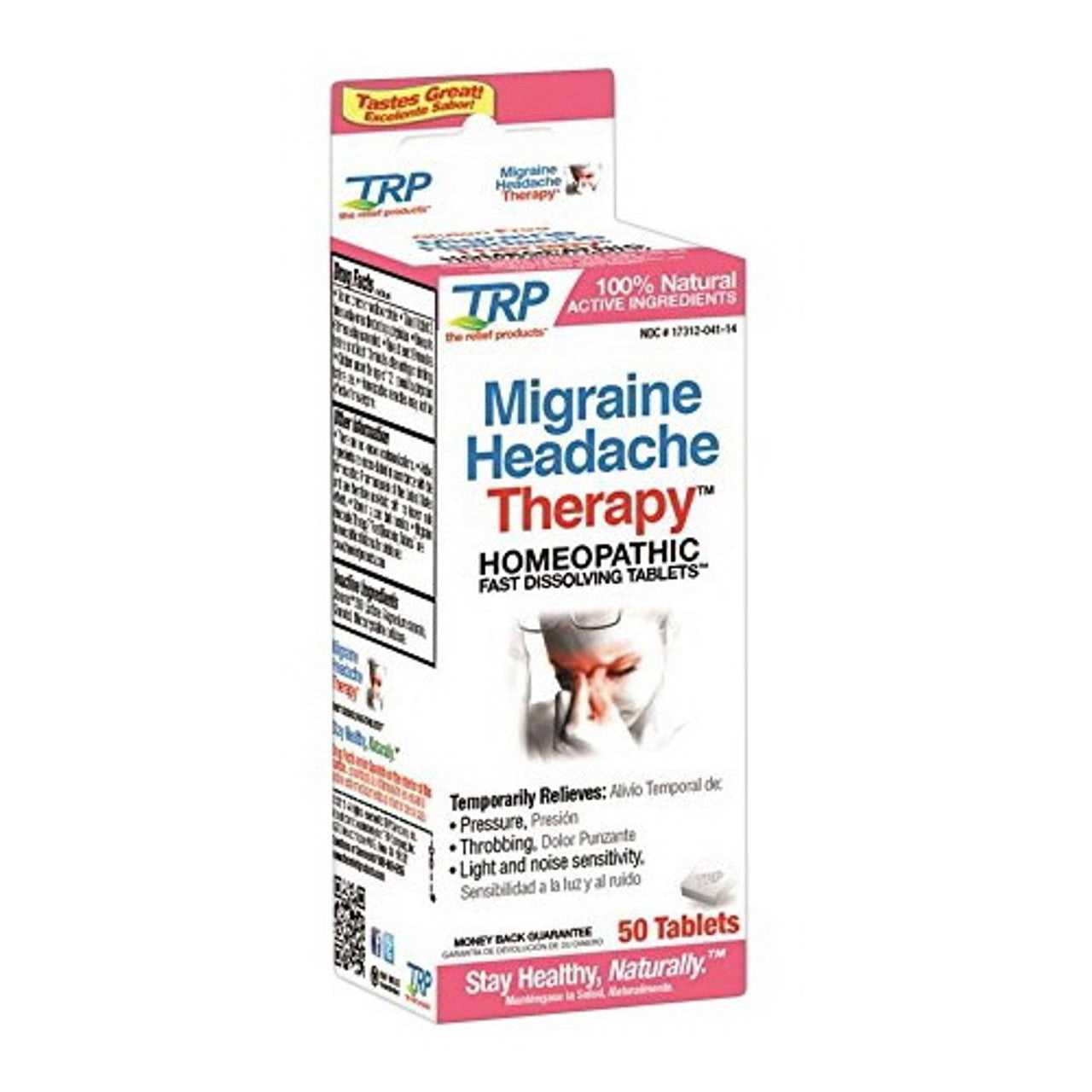 TRP The Relief Products Migraine Headache Therapy Tablets, 50 Ea