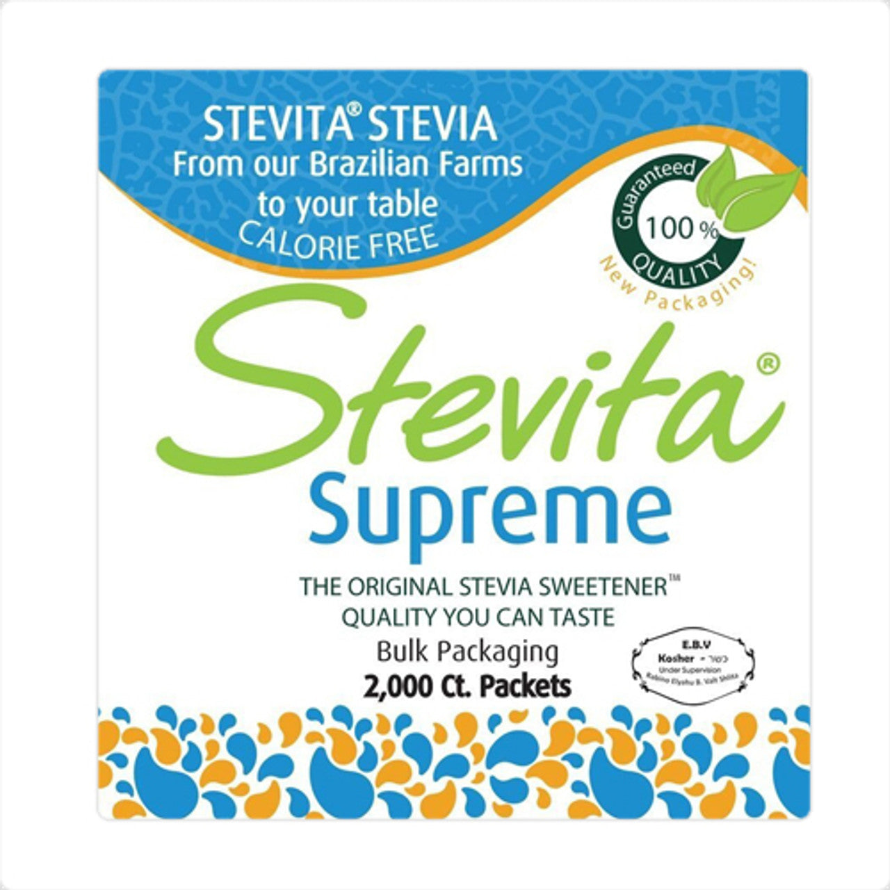 SteVitamins a Stevia Sweetener, Supreme, 2000 Packets, 0.035 Oz each