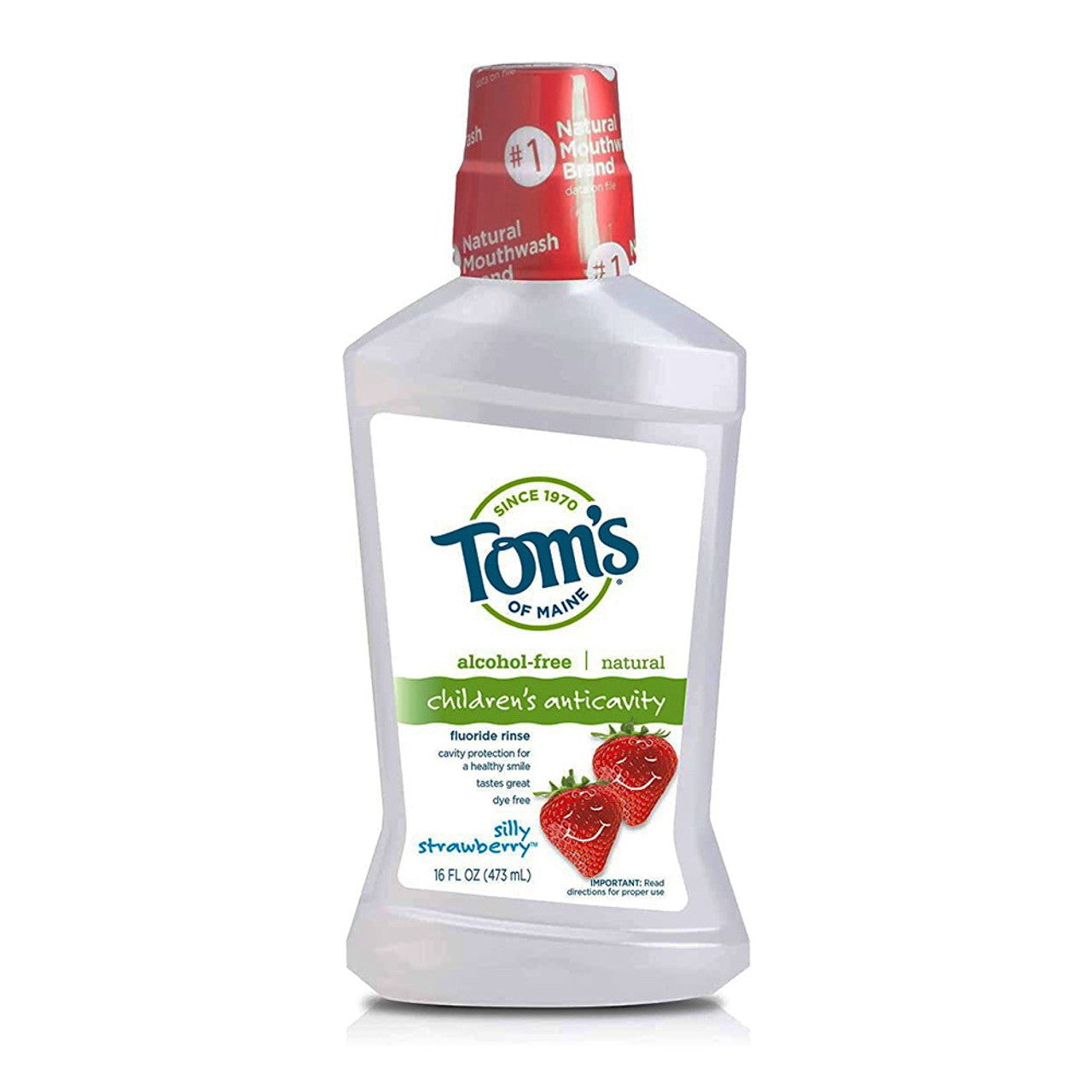 Toms of Maine Childrens AnticaVitamins y Fluoride Rinse, Silly Strawberry, 16 Oz