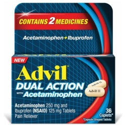 Advil Dual Action Acetaminophen and Ibuprofen Caplets, 36 Ct | CVS