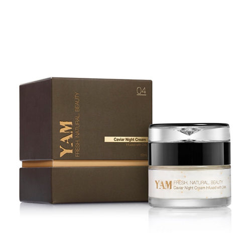 yam caviar night cream infused with 24k