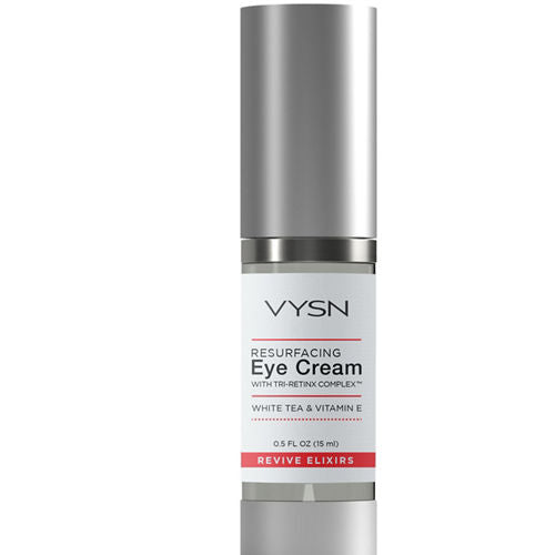 vysn resurfacing eye cream with tri retinx complexa white tea vitamin e