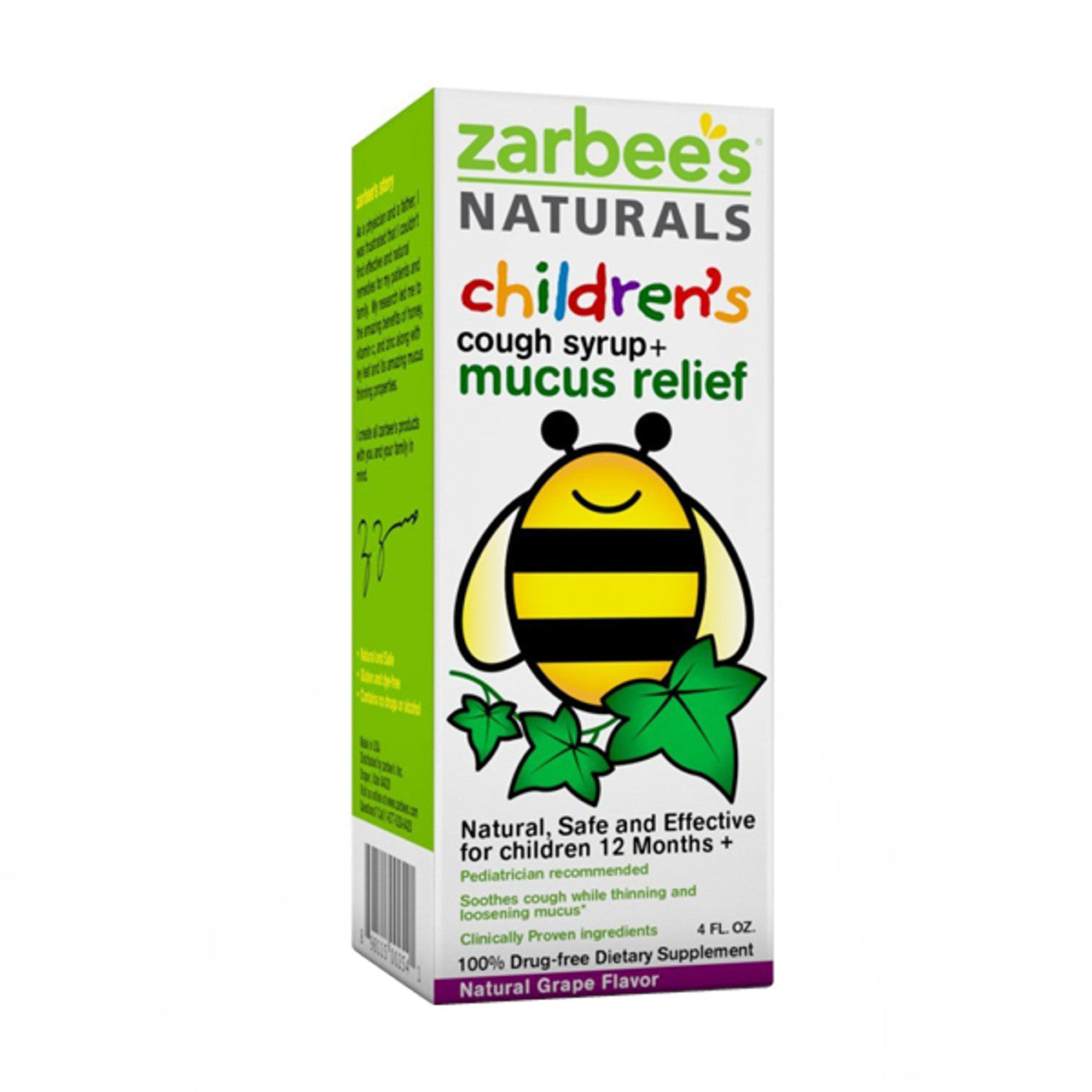 Zarbees Childrens Mucus Relief From Cough, Natural Grape - 4 Oz