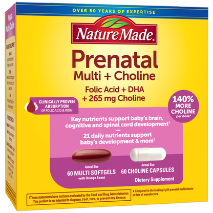 Prenatal Multivitamin Plus Choline Capsules