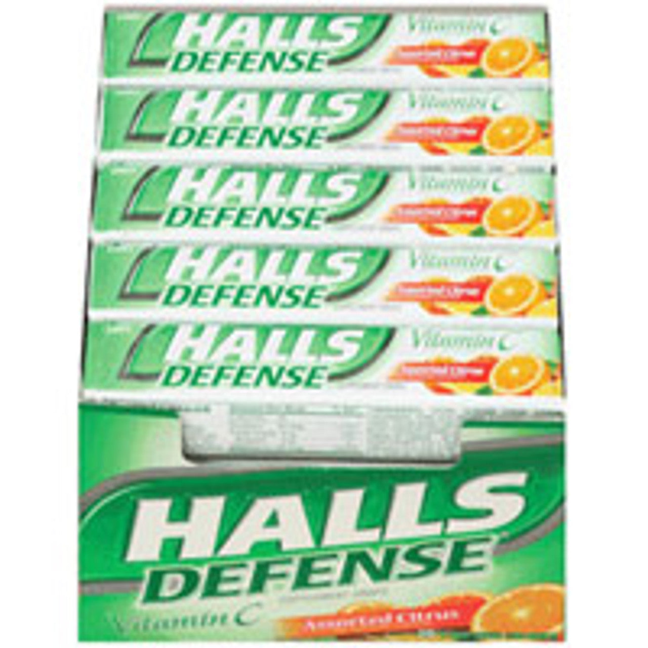 Halls Defense Vitamins amin C Supplement Drops Stick, Assorted Citrus - 9 Sticks/ Pack, 20 Pack