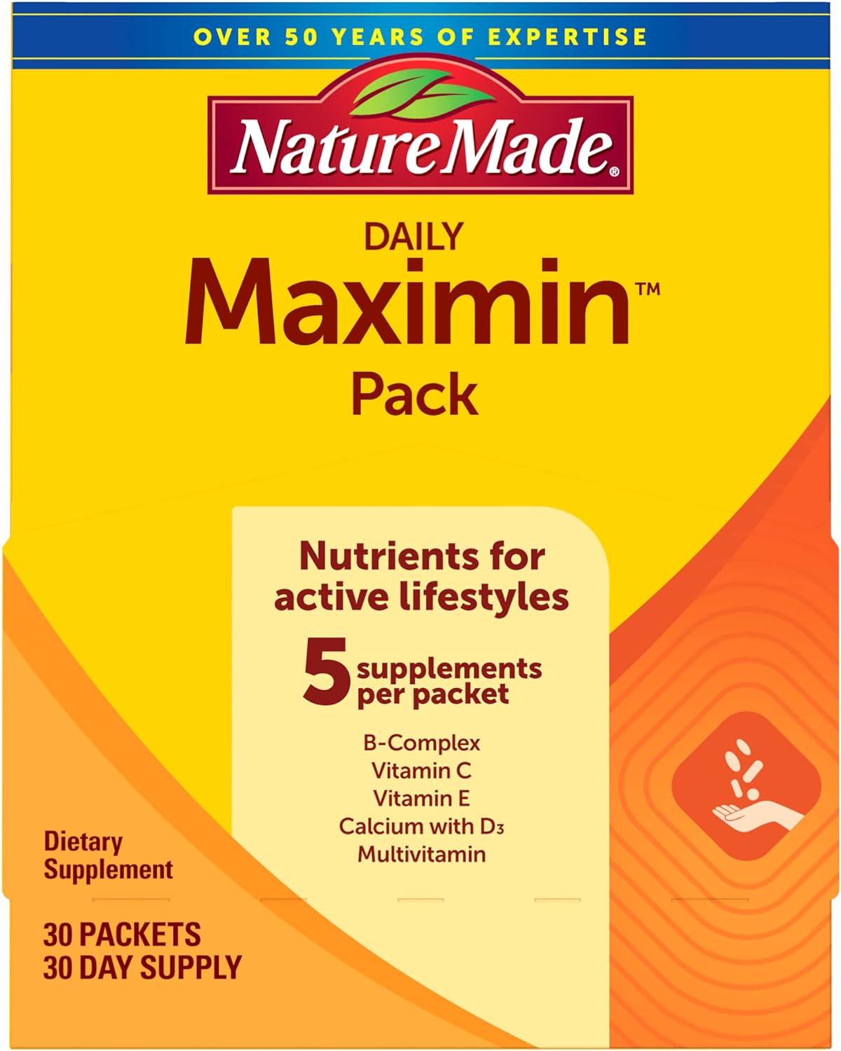 Nature Made Daily Maximin Vitamin Pack | Comprehensive Nutrient Support