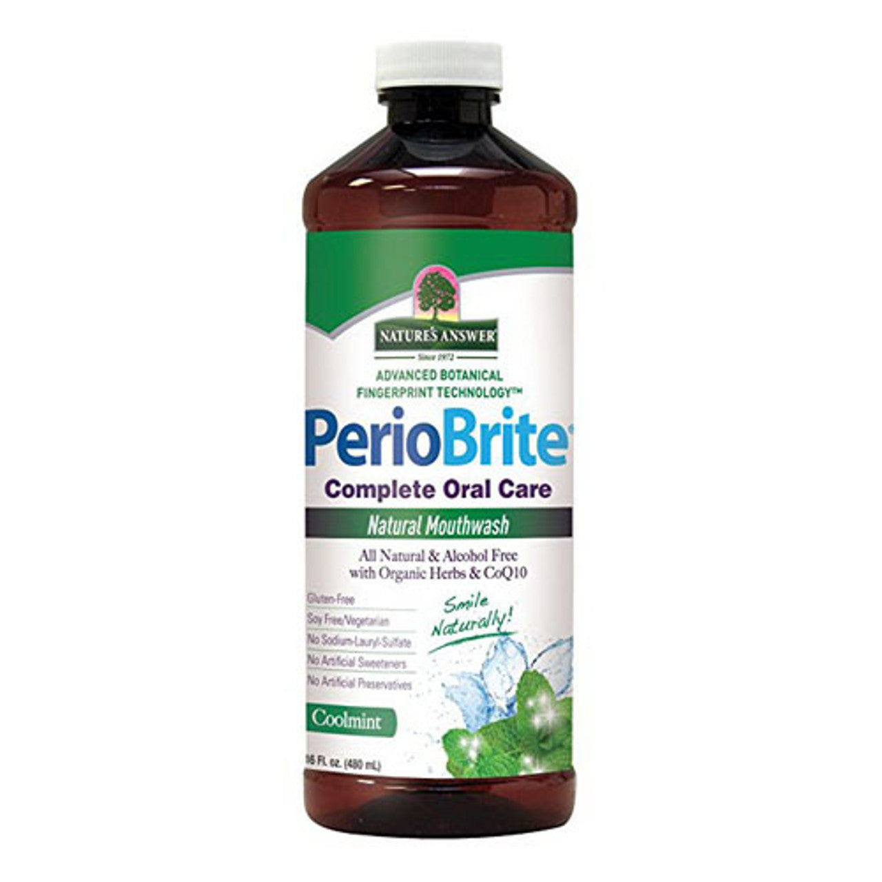 Natures Answer PerioBrite Mouthwash, Cool Mint,16 Oz