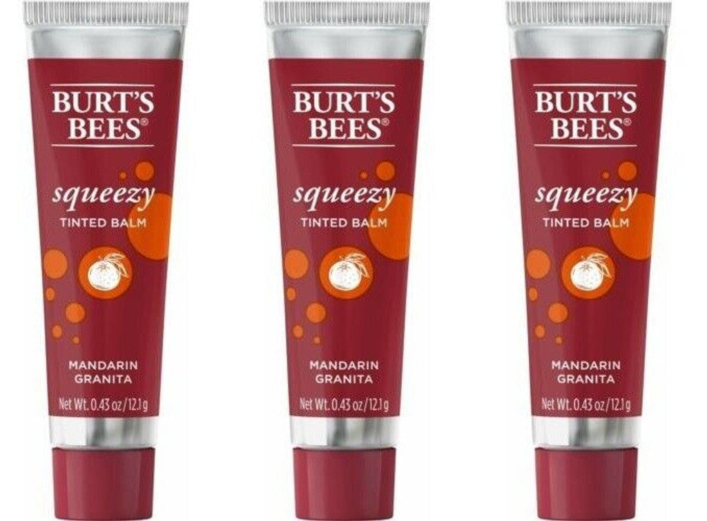 BL Burts Bees Tinted Lip Balm Squeezy Mandarin Granita (3 Pieces)