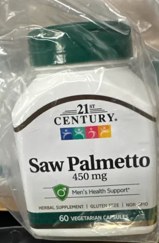 21st Century, Saw Palmetto, 450 mg, 200 Vegetarian Capsules 3 Pack