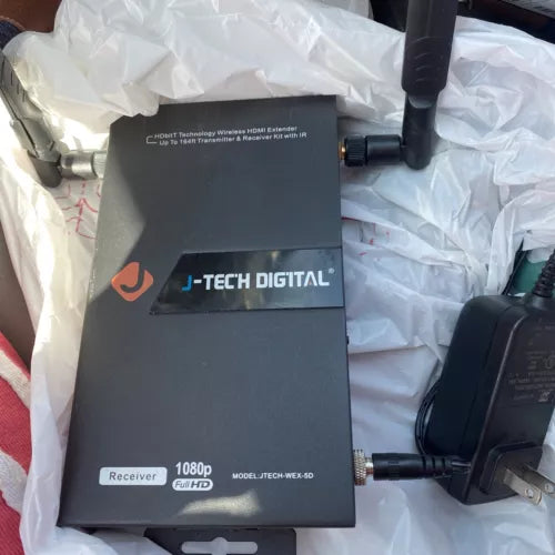 j tech digital hdbitt series wireless hdmi extender 164 ft transmitter receiver