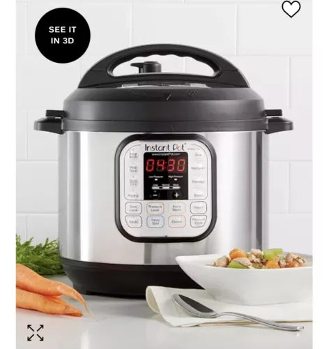 Instant Pot IP-DUO60 6 qt. 7-in1 Electric Pressure Cooker - Black/Silver