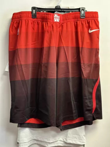 2019-20 Utah Jazz Game Issued Red Game Shorts City Edition 50+2 Nike Pro Cut