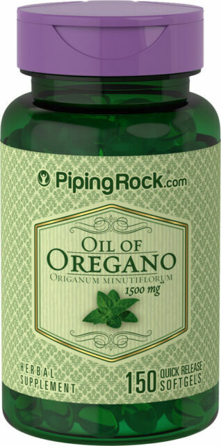Piping Rock 3581 Oil of Oregano Extract 3000 MG 150 Liquid Capsules Pills 2 Pk