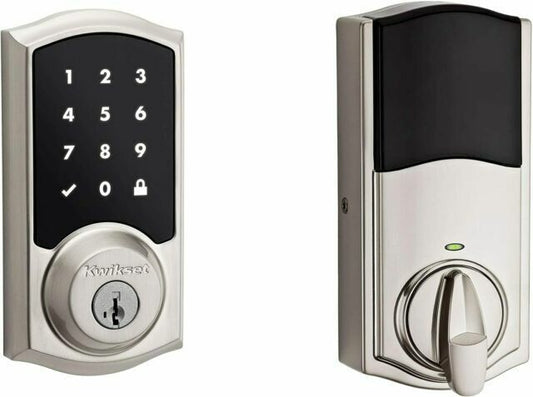 Kwikset SmartCode 916 Touchscreen Deadbolt Satin Nickel - Works With Alexa