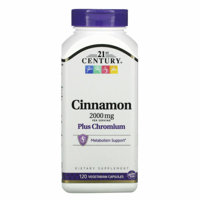 21st Century Cinnamon Plus Chromium 1200mg Capsules - 112 Count 2 Pack