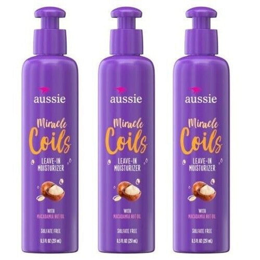 BL Aussie Miracle Coils Leave-In Moisturizer 8.5oz - Pack of 3